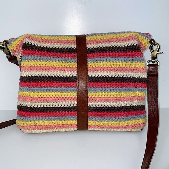 Sundance Anabaglish Yolanda Good Hope Foldover Crochet Colorful Crossbody Bag - Picture 6 of 12